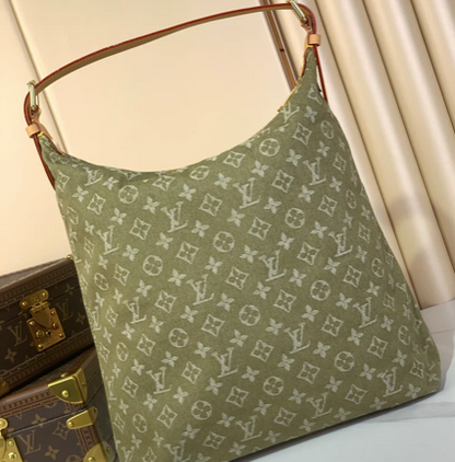 VINTAGE DENIM CROSSBODY BAG GREEN