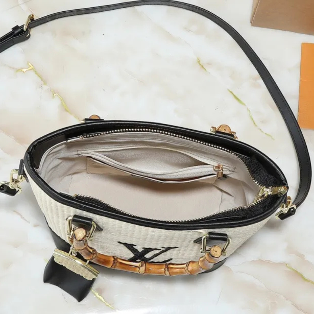 NATURA ELEGANCE TOTE – RAFFIA & LEATHER EDITION