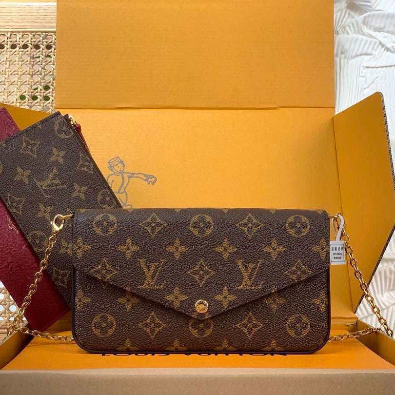MONOGRAM EMBOSSED POCHETTE – CHAIN EDITION