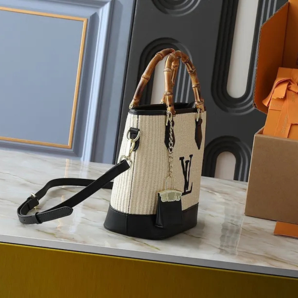 NATURA ELEGANCE TOTE – RAFFIA & LEATHER EDITION