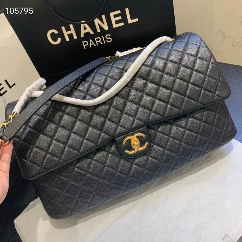 CLASSIC QUILTED MAXI FLAP BAG WITH DUAL STRAP