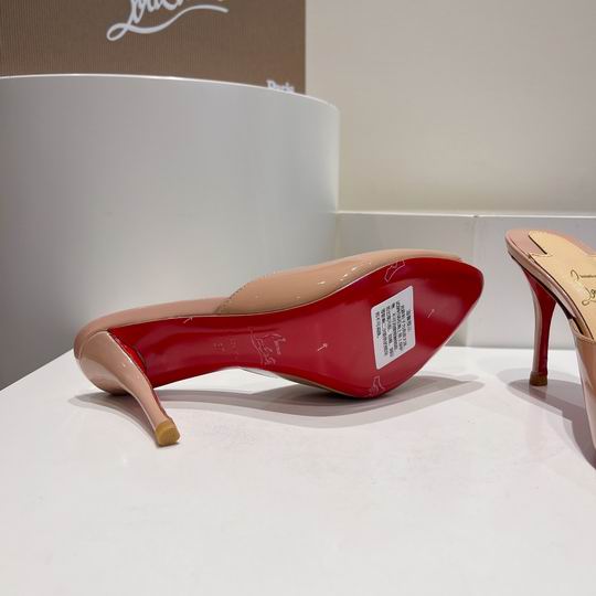 MINIMALIST NUDE OPEN-TOE HIGH-HEEL MULES WITH CONTOURED SLIP-ON SILHOUETTE