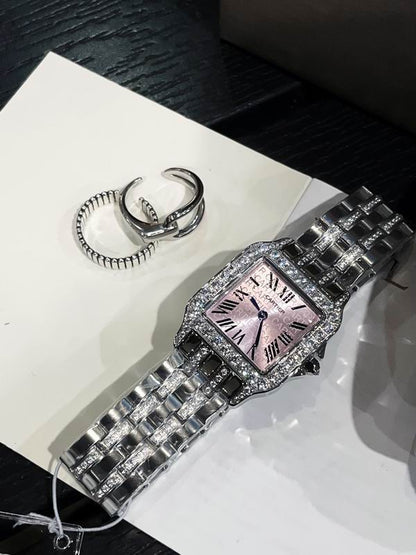 LUXURY SQUARE DIAMOND WATCH