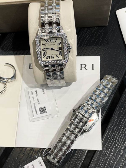 LUXURY SQUARE DIAMOND WATCH