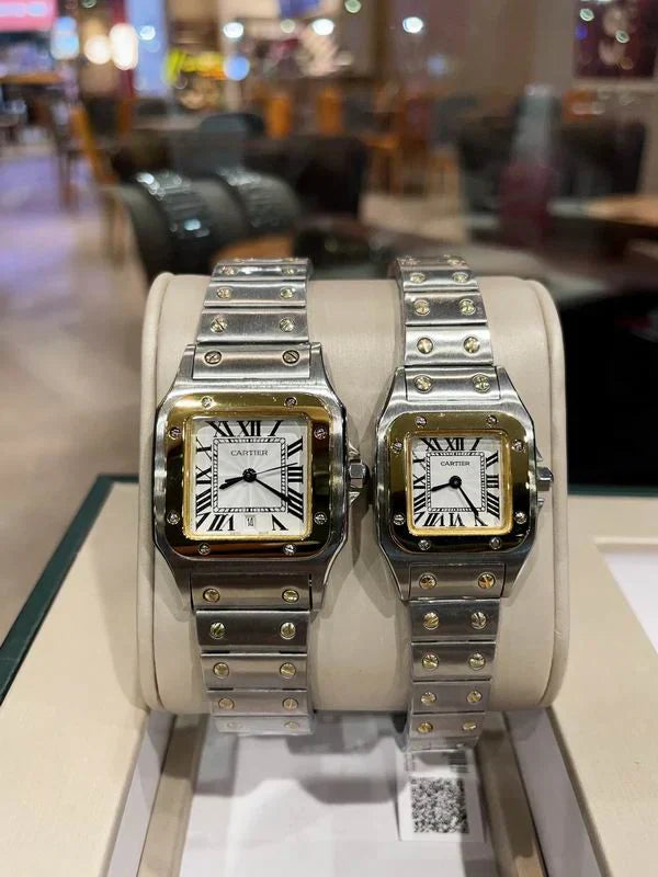 MODERN INDUSTRIAL SQUARE-CASE TIMEPIECE WITH INTEGRATED STAINLESS STEEL LINK BRACELET