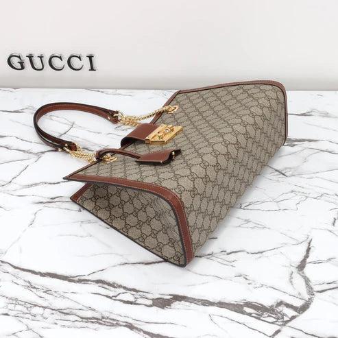 PREMIUM STITCHED LUXURY TOTE WITH GOLD HARDWARE