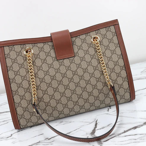 PREMIUM STITCHED LUXURY TOTE WITH GOLD HARDWARE