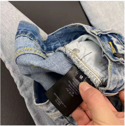 PREMIUM HIGH-WAISTED MONOGRAM DENIM JEANS