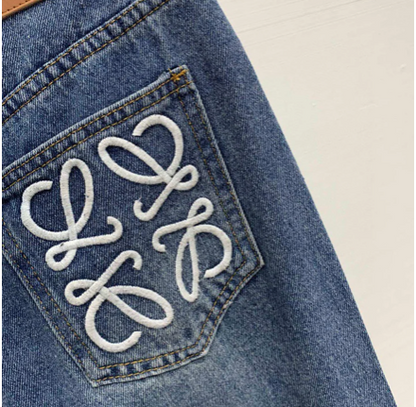 STRAIGHT-LEG DENIM PANTS