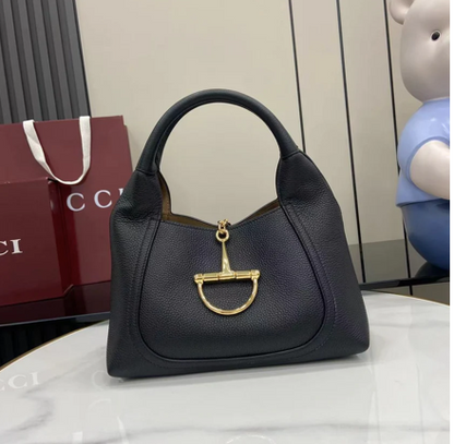 SOFTBIT SHOULDER BAG BLACK LEATHER