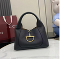 SOFTBIT SHOULDER BAG BLACK LEATHER