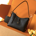EMBOSSED LEATHER SHOULDER BAG