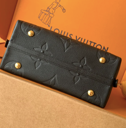 EMBOSSED LEATHER SHOULDER BAG