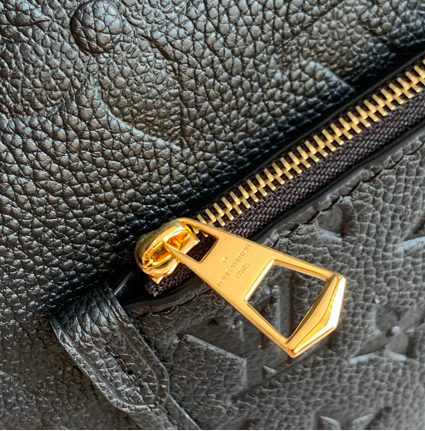 EMBOSSED LEATHER SHOULDER BAG