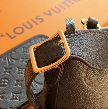 EMBOSSED LEATHER SHOULDER BAG