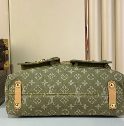 VINTAGE DENIM CROSSBODY BAG GREEN