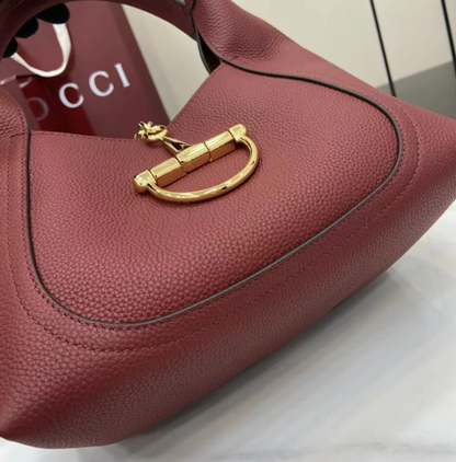 SOFTBIT SHOULDEER BAG RED LEATHER