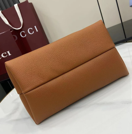 SOFTBIT SHOULDER BAG BROWN LEATHER