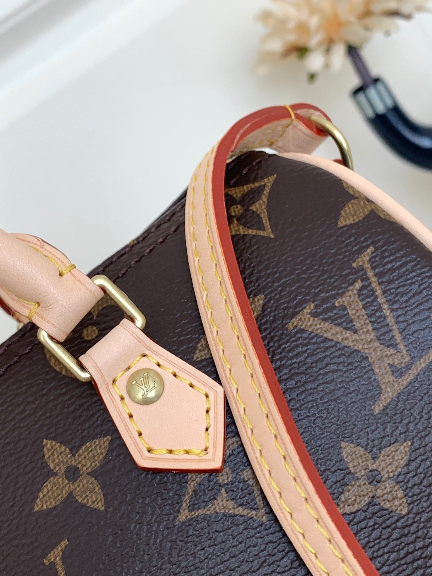 ICONIC MONOGRAM MINI SATCHEL WITH VACHETTA LEATHER TRIM