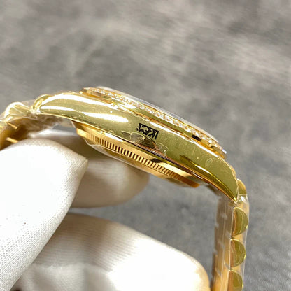 GREEN GOLD DIAL AUTOMATIC WATCH 36 MM
