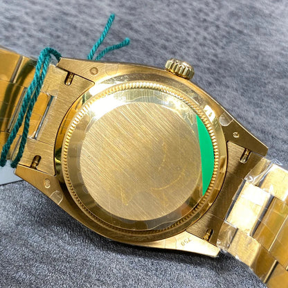 GREEN GOLD DIAL AUTOMATIC WATCH 36 MM