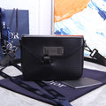 PREMIUM TEXTURED FABRIC AND LEATHER CROSSBODY BAG WITH REFINED COWHIDE HARDWARE
