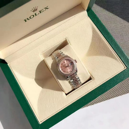 TWO TONE ROSE DIAL WATCH