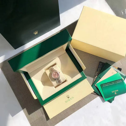 TWO TONE ROSE DIAL WATCH