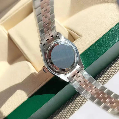 TWO TONE ROSE DIAL WATCH