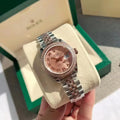 TWO TONE ROSE DIAL WATCH