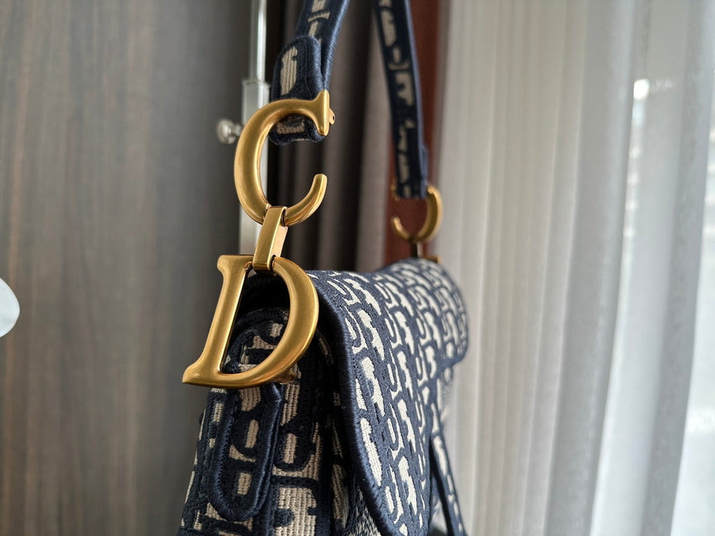 EMBROIDERED BLACK DENIM SADDLE BAG WITH FRINGE