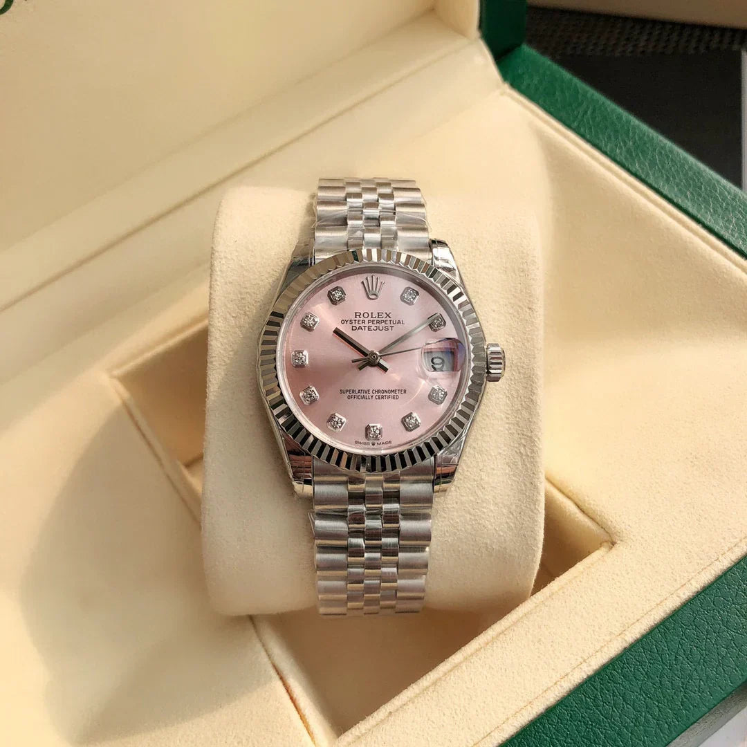 LUXURY ROSE DIAL AUTOMATIC WATCH