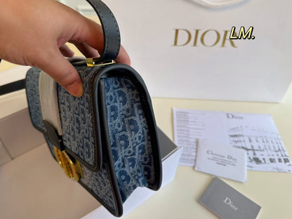 VINTAGE MONOGRAM DENIM SHOULDER BAG – AZURE EDITION