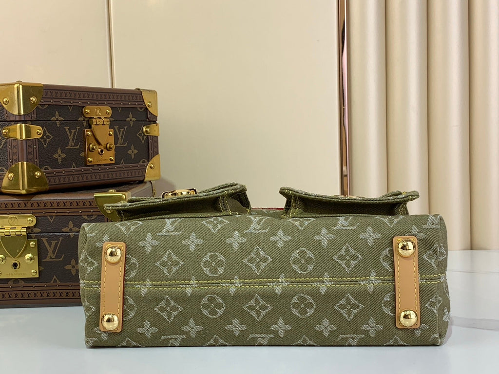 VINTAGE DENIM MESSENGER BAG – MONOGRAM EDITION