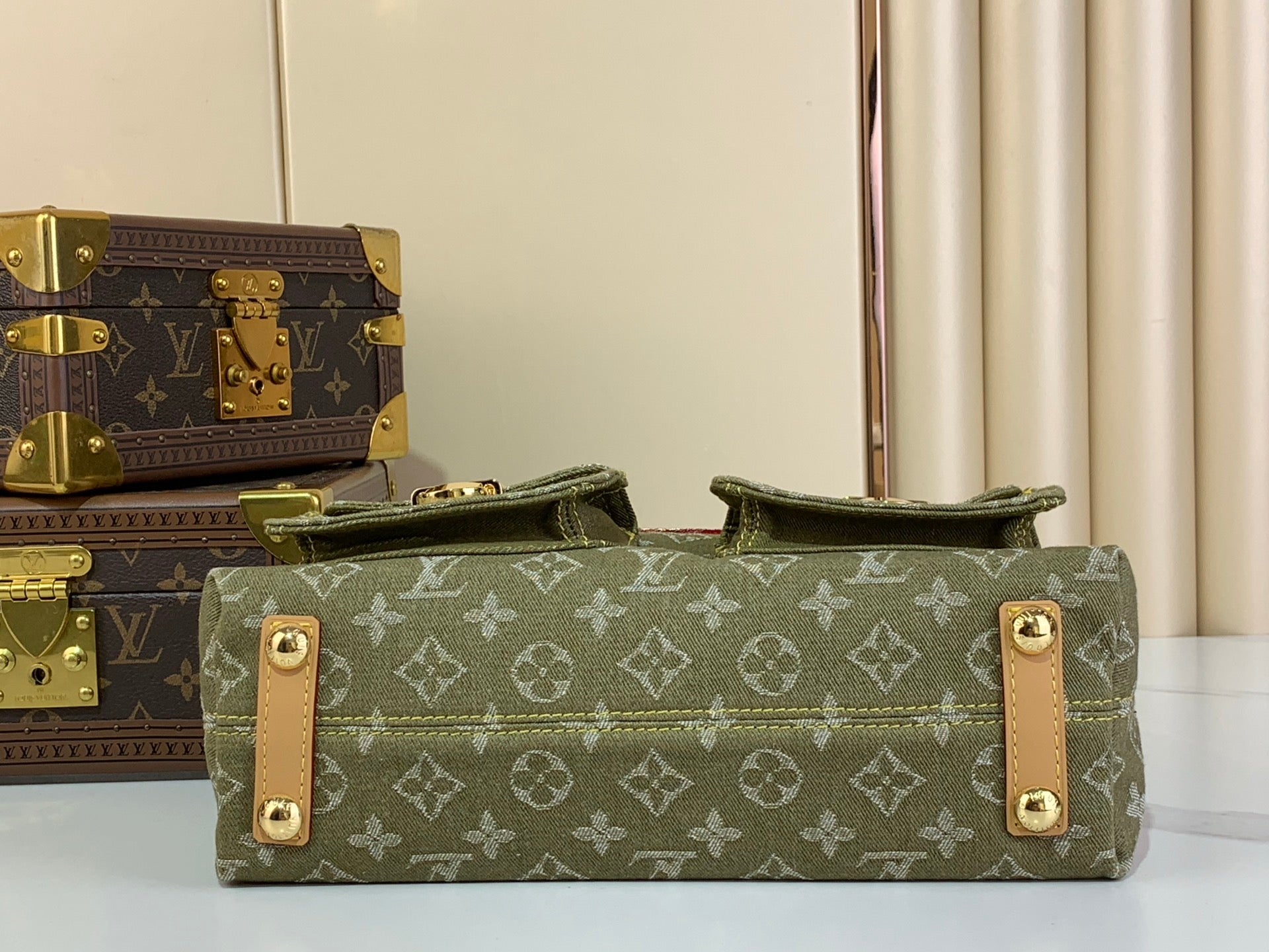 VINTAGE DENIM MESSENGER BAG – MONOGRAM EDITION