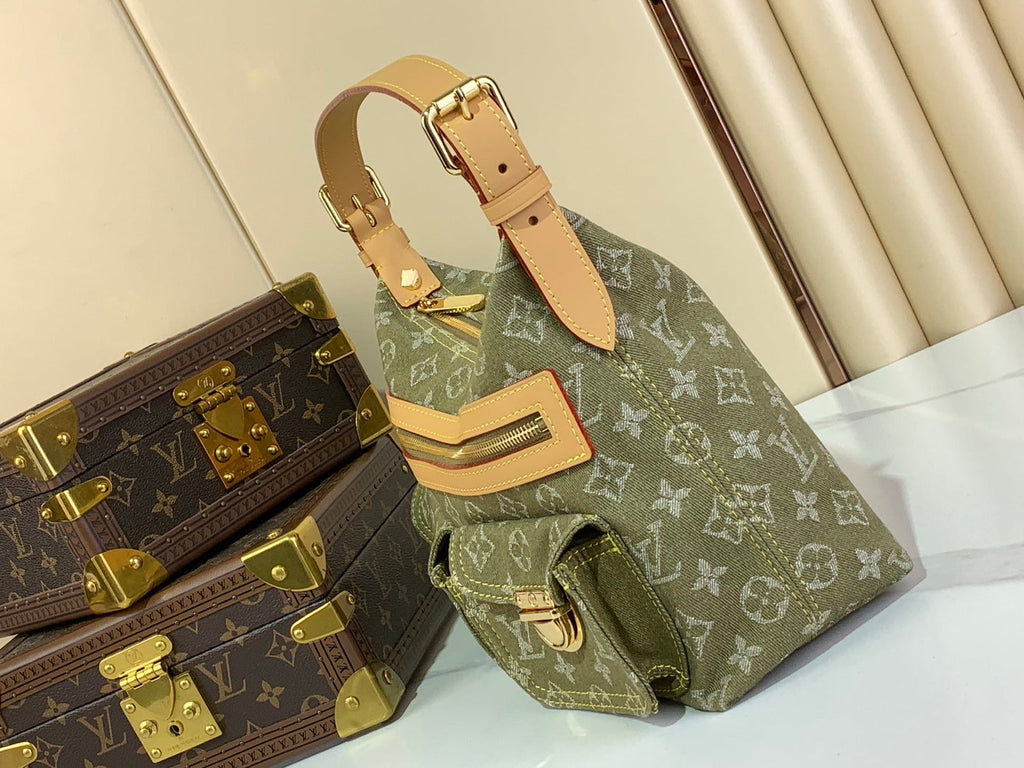VINTAGE DENIM MESSENGER BAG – MONOGRAM EDITION
