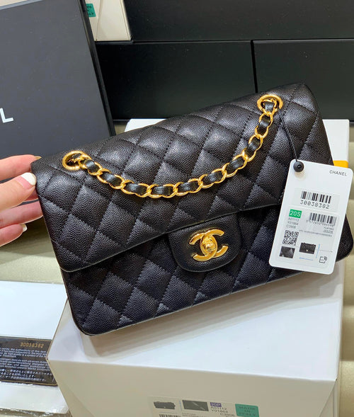 CLASSIC FLAP SAMLL BAG 23CM- BLACK