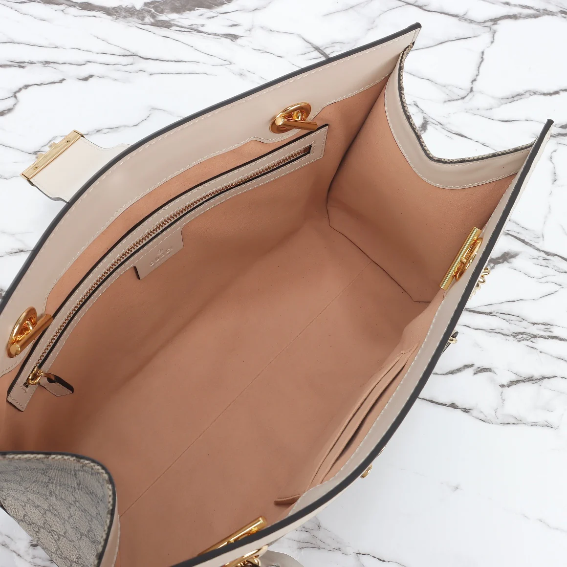 PREMIUM STITCHED LUXURY TOTE WITH GOLD HARDWARE