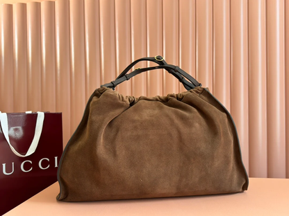 BLONDIE LARGE TOTE BAG BROWN SUDE