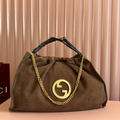 BLONDIE LARGE TOTE BAG BROWN SUDE