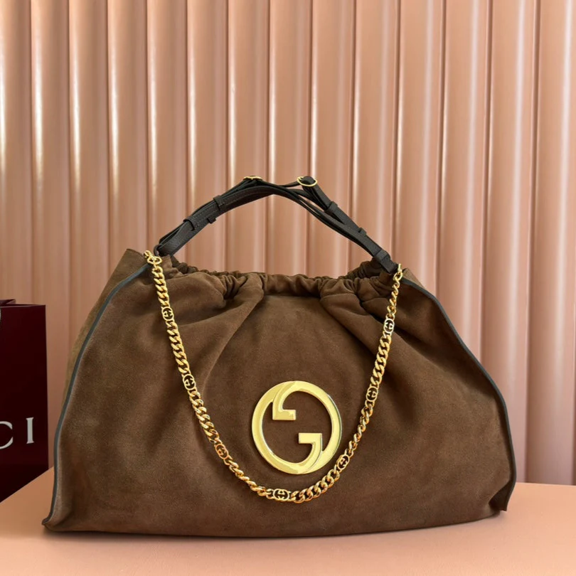 BLONDIE LARGE TOTE BAG BROWN SUDE