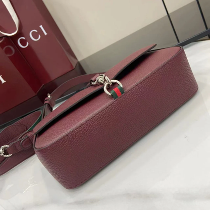 CROSSBODY BAG ANCORA RED LEATHER