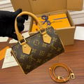 ICONIC MINI MONOGRAM SATCHEL WITH VACHETTA LEATHER TRIM