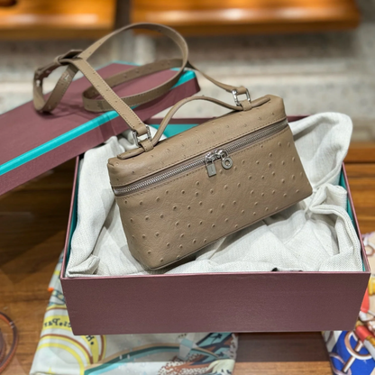 LORO OSTRICH LEATHER CLUTCH 19