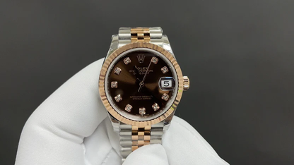 TWO TONE CHOCOLATE DIAL WATCH