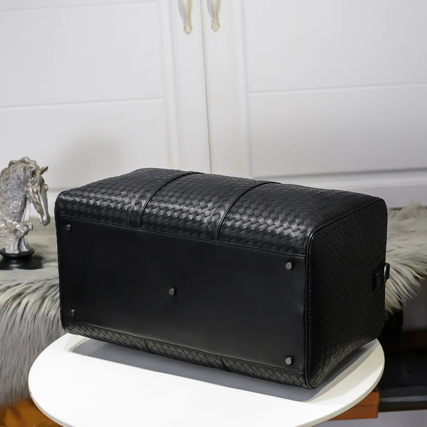 PREMIUM MATTE EBONY TRAVEL DUFFEL WITH ARTISAN TEXTURE