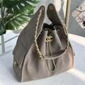 FROSTED SUDE HOBO BUCKET BAG