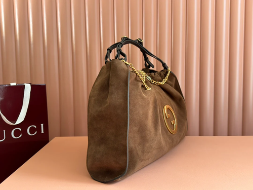 BLONDIE LARGE TOTE BAG BROWN SUDE