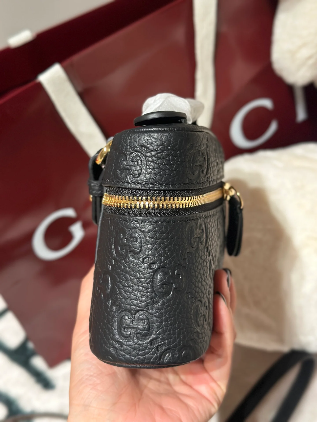 SHOULDER BAG PRESSED LEATHER
