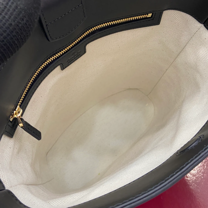 BUCKET BAG BLACK LEATHER